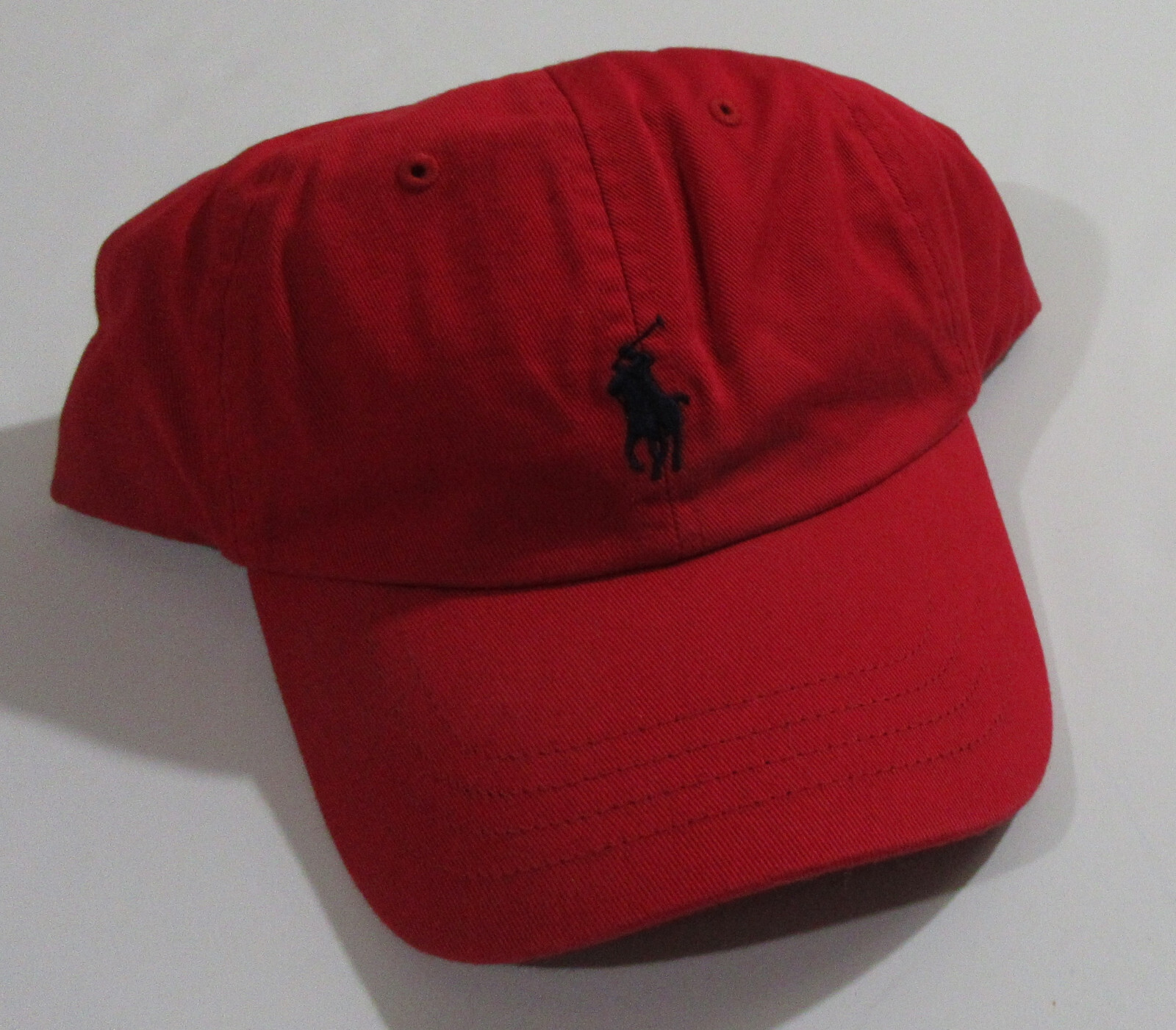 PONY Cappello Polo Ralph Lauren uomo berretto da ballo rosso con frangia marina