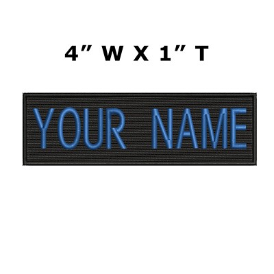 Custom Embroidered Name Tag Sew on Patch Motorcycle Biker Patches 4'' x 1'' (B)
