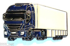 HGV Artic Truck Lorry Tractor Unit & Trailer Metal Enamel Pin Badge 30mm