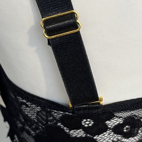 Spree Intimates Convertible Bra 38C Black Lace Bow Details NEW - Picture 5 of 11