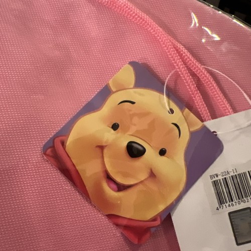 NWT Authentic Disney WINNIE THE POOH Fabric Cute Drawstring Backpack - Picture 6 of 6