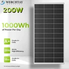 200W Solar Panel Mono 12V Charging Off-Grid Battery Power RV Home Boat Camper US