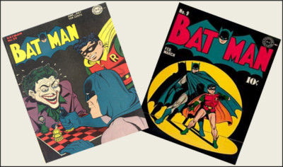 2 Miniature OPENING  'BAT-MAN'  Comics  - Barbie Blythe Doll size 1:6 playscale 
