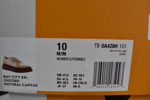 Timberland Womens Size 10 Ray City EK+ Natural Canvas Platform Oxford Shoes - Picture 11 of 13