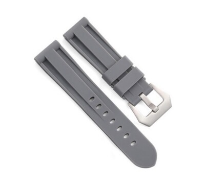 Silikon Uhrenarmband Modell Marina grau 24 mm, komp. Panerai