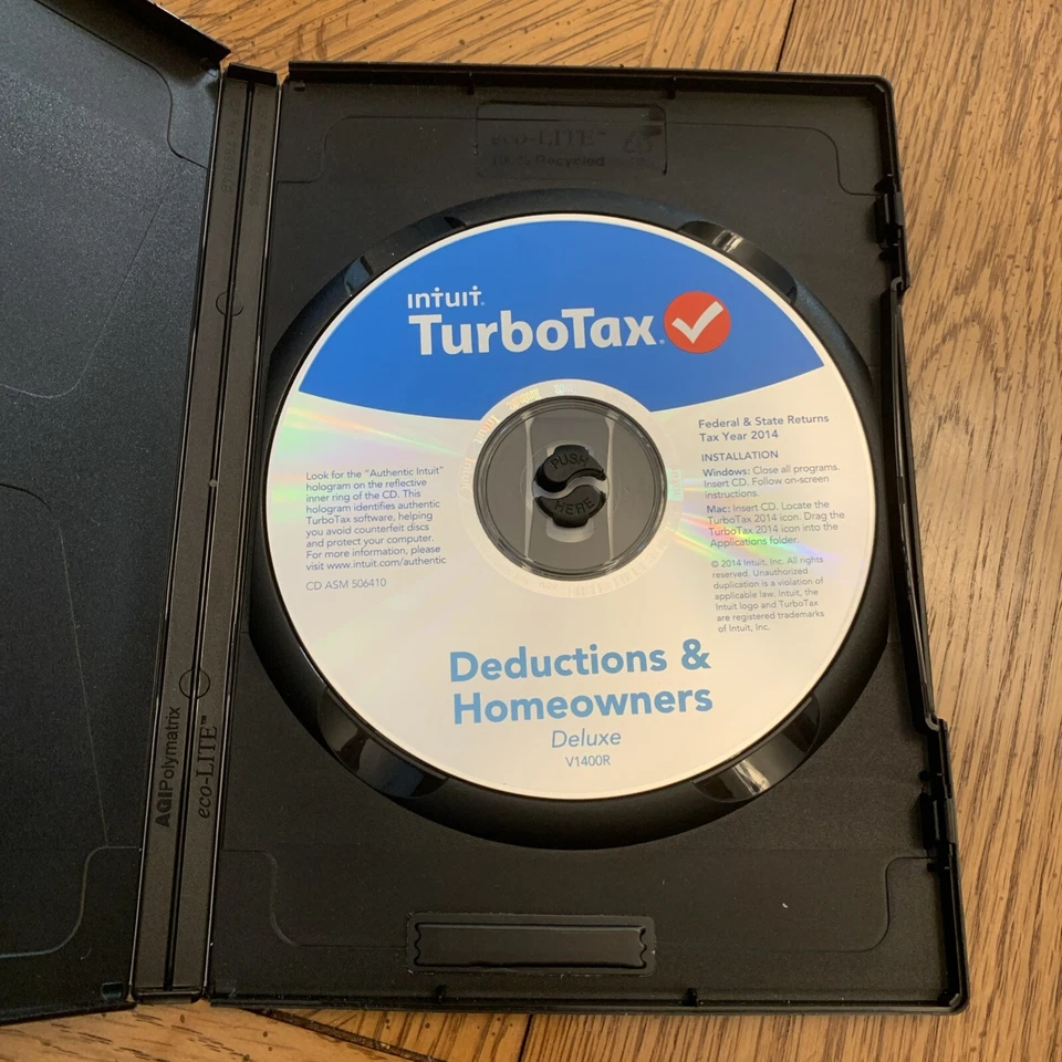 Turbo Tax Deluxe 2014 declaraciones federales y estatales Foto 2 de 4