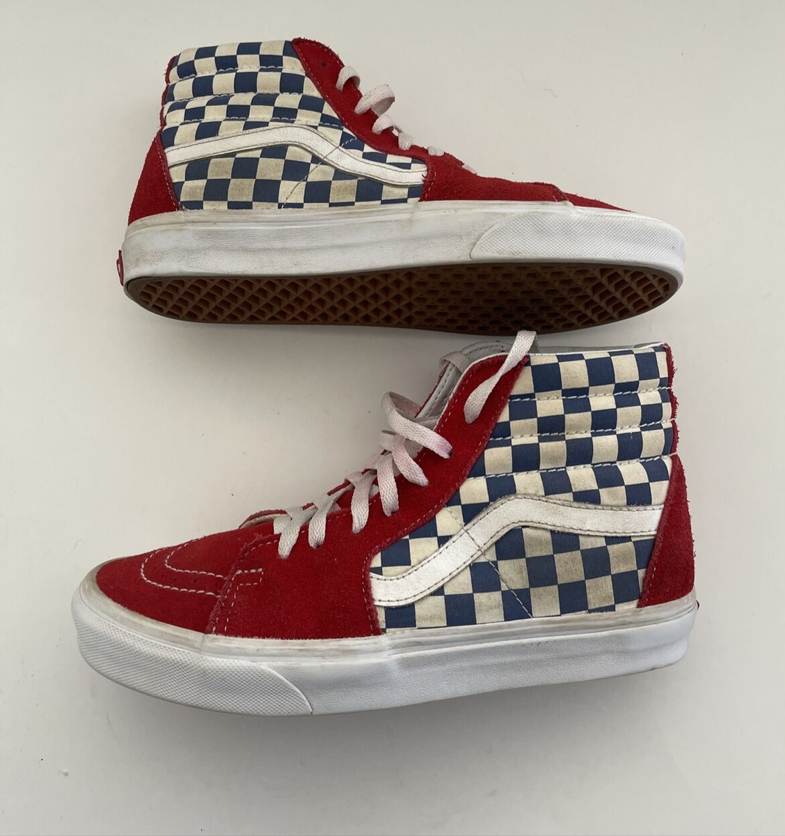 Checkerboard White Blue Red Vans Vans Classic Slip-On Checkerboard