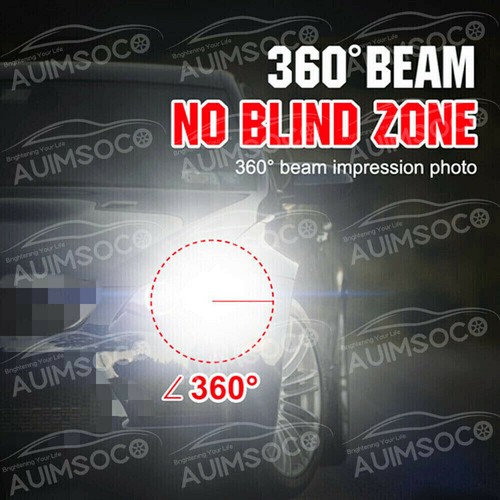 H13 9008 LED Headlight Bulbs Kit 10000W 1000000LM Hi/Lo Beam Super White Bright - Picture 5 of 12