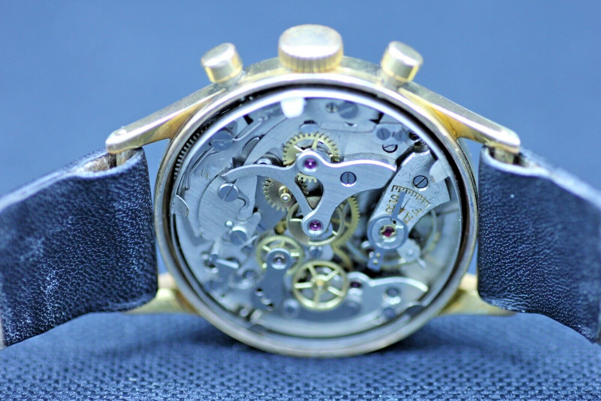 Vintage 1950's Leonidas Big Eye Chronograph Mens Watch - (Pre