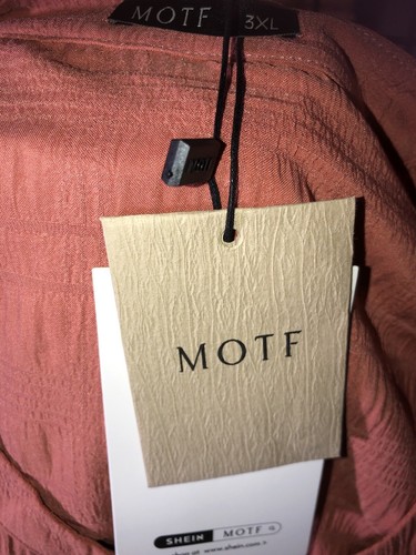 NEW Shein Motf L/S V-Neck Tassel Tie Tunic Top Size 3XL - Picture 7 of 8