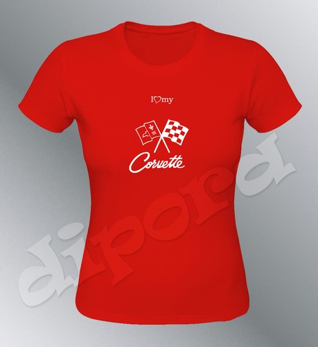 T-shirt Corvette S M XL XXL Woman ZR1 C2 C3 C4 C5 C6 C7 C8 Stingray Muscle Car - Picture 31 of 42