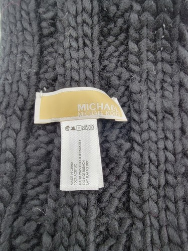 Michael Kors Moving Cables Headband Women's One Size Black Charm Logo Hardware - Picture 9 of 13