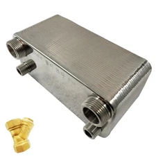 30-Plate Water to Water Brazed Plate Heat Exchanger Stainless Steel