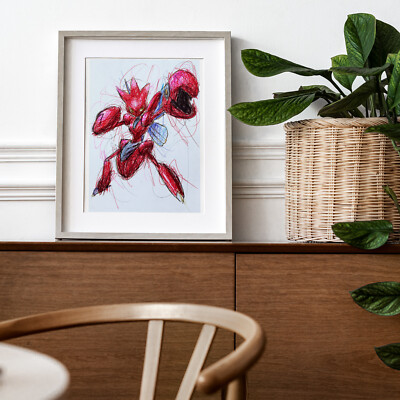 Scizor Ballpoint Pen Art Print, Pokemon Art Poster | eBay