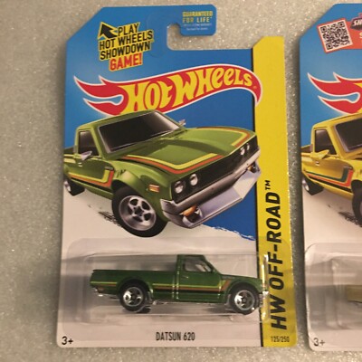 Hot wheels (3) Datsun 620 yellow Kmart exc. new on card B41 | eBay