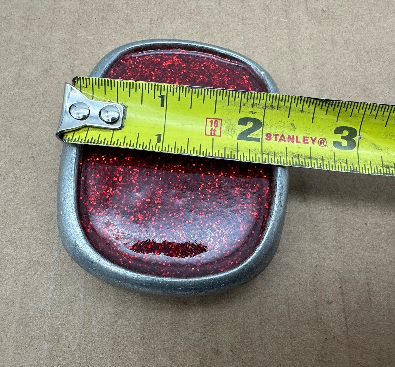 Retro Mixed Red Sparkle Rectangular Oval Belt Buc… - image 8