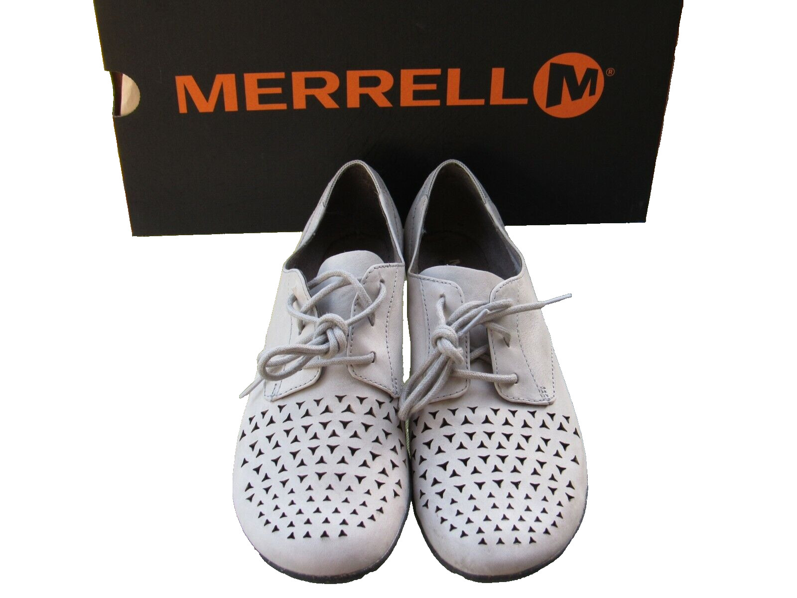 Merrell Mimix Cheer Пыльно-синяя комфортная женская обувь на плоской подошве с лазерной резкой и шнуровкой sz 7