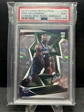 ZION WILLIAMSON PSA 9 2019 PANINI REVOLUTION ROOKIE CHINESE NEW YEAR EMERALD /88