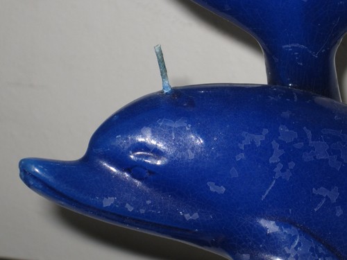 COBALT BLUE TWO JUMPING DOLPHINS CANDLE -- NEW, NO BOX -- FREE SHIPPING!!! - Bild 12 von 12