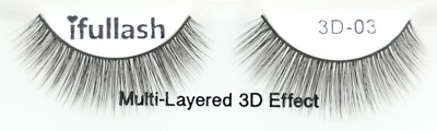 #3D-3, 6,12 Pairs ifullash Faux Mink 3D Effect Multi-Layered Lashes