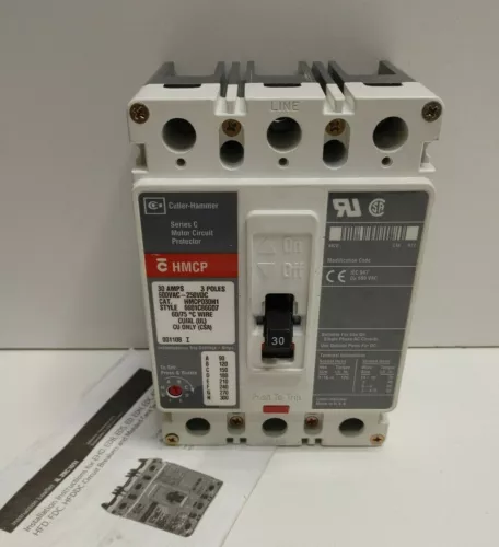 GUARANTEED! CUTLER-HAMMER 30A 600V 3-POLE CIRCUIT BREAKER 6601C86G07 HMCP030H1