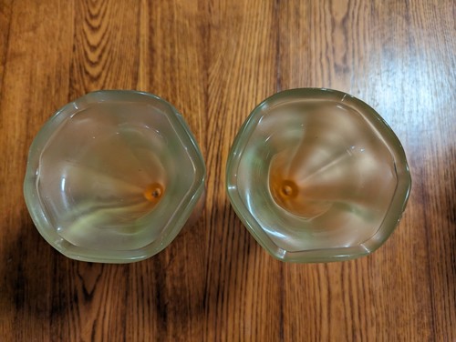 Vintage 60's Set of 2 Frosted Ombre Yellow To Orange Libbey Ka-Dinks Glasses - Picture 3 of 3