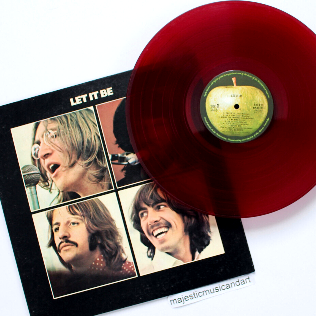 ORIGINAL 1971 RED VINYL THE BEATLES LET IT BE LP JAPAN RARE ORIGINAL 1971 RED VINYL THE BEATLES LET IT BE LP JAPAN RARE
