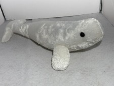 Vintage 1989 Stuffed plush White Sea World Whale 15 inches Vintage