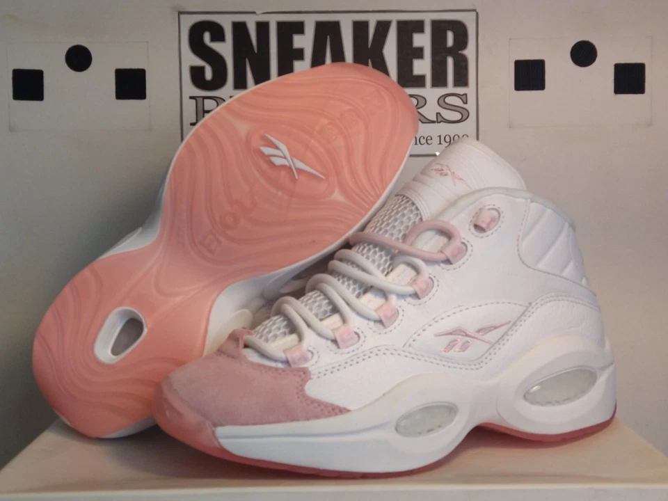 Baloncesto Reebok Question Mid Junior - GX9357 - Blanco/Rosa - 6,5 años/Mujer 8 Foto 2 de 4