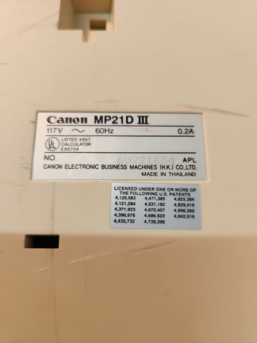 Vintage Canon MP21D-III 2 Color Digital Printing 12 Digit Calculator Add Machine - Picture 9 of 9