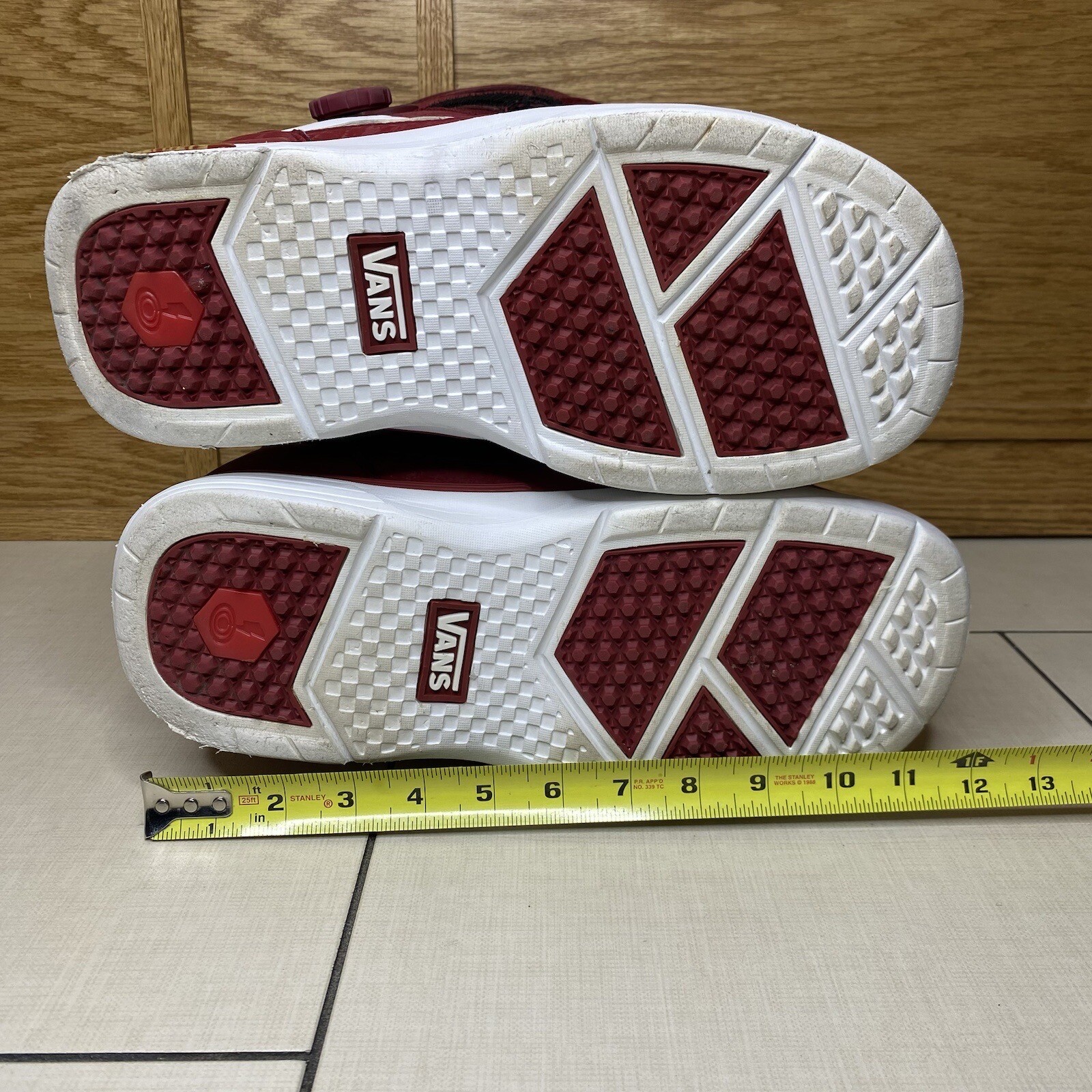 VANS Snowboard Boots Men&rsquo;s Size 11.5 Matlock Power Cuff BOA Lace Red Tri-fit X