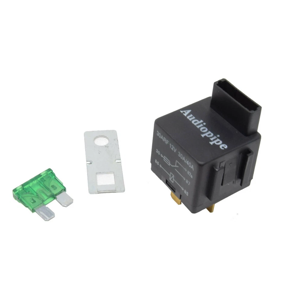 5-Pack Fused Relay 12V 30A/40A 5-Pin Auto Metal Mounting Tab SPST Built in Fuse - Image 3 of 4