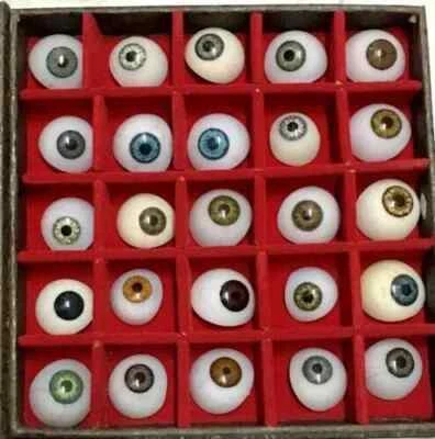 ACHYUT Human Prosthetic Eye ~ Antique Artificial Mix Eye Set Of 25 Pcs