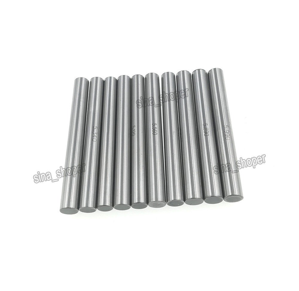 Tungsten Carbide Plug Pin Gage 5.0mm TO 5.49mm Diameter 50mm Length