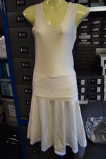 White sleeveless ballroom dance dress -  size 3 - Adult small