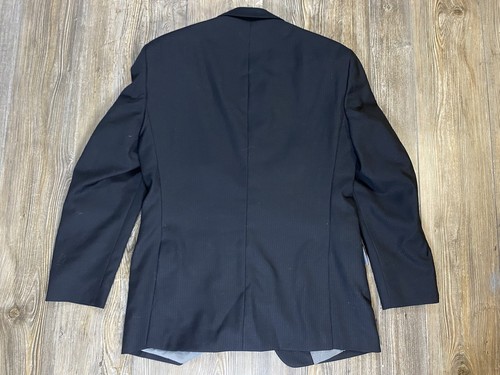 Men’s Hickey Suit Coat Size 38S Black Color 100% Wool Sport Coat Casual Business - Picture 7 of 9