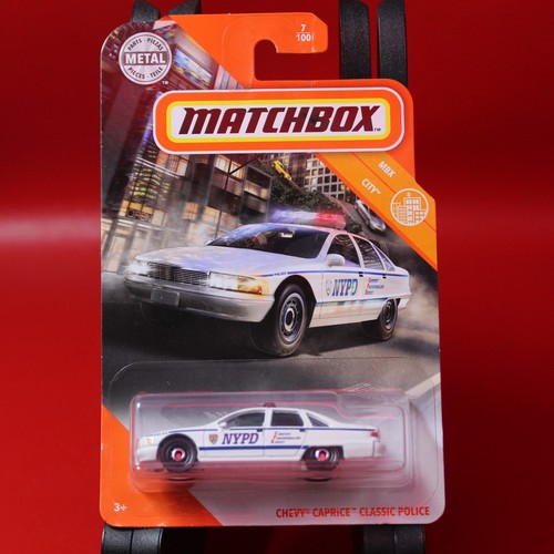 2020 Matchbox #7 Chevy Caprice Classic Police White MBX City 1:64 NYPD - Bild 1 von 2
