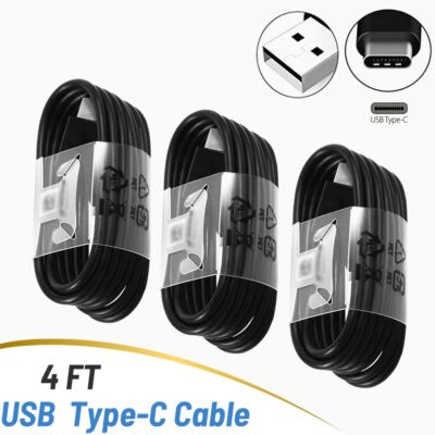 4FT Type-C USB-C to USB-A Fast Charge Cable Quick Charger Sync For Samsung Lot