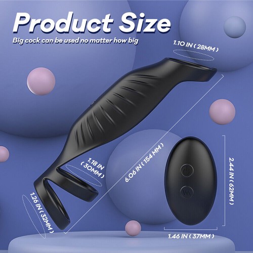 Penis Cock Ring Vibrator G-spot Dildo Massager Sex Toys For Women Men Couples - Picture 7 of 21