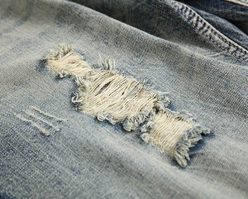 Men's Ripped Denim Shorts Casual Distressed Cotton Loose Fit Summer Breathable - Picture 4 of 33