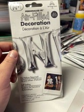 Anagram Letter "N" Silver Minishape 16" Foil Balloon New 