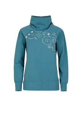 E9 Sara Women  Langarm Shirt mit Rollkragen für Damen  green lake