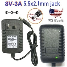 8V 3A 3AC Adapter to DC Power Supply Charger Cord 5.5x2.1mm US plug