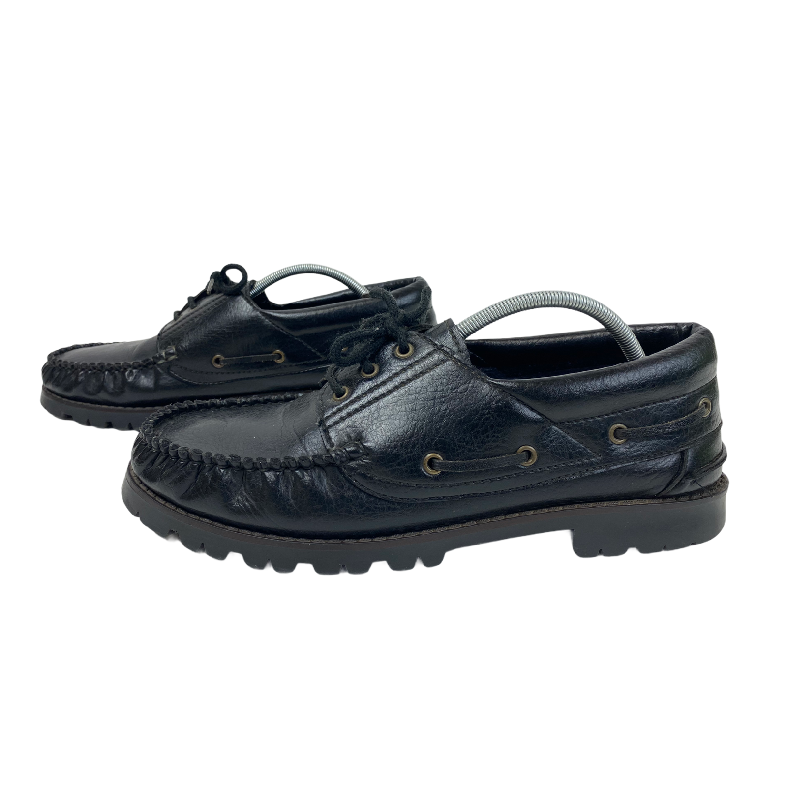 QUALITY Mens Finally popular brand Shoes Size UK 8.5 EU 42.5 Deck Black S Boat Leather Sales