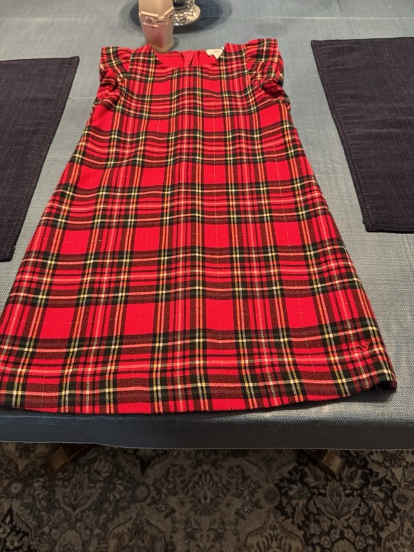 Vineyard Vines Girls Size 6 Red Plaid Sleeveless Jumper
