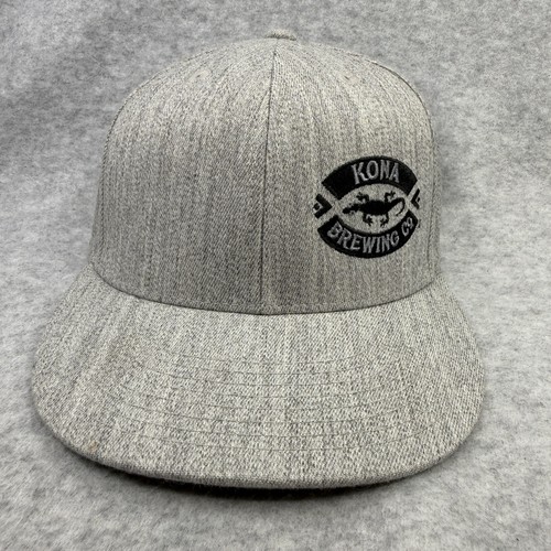 KONA BREWING CO Gray/Black HAWAIIAN BEER BASEBALL HAT 7-1/4 - 7-5/8