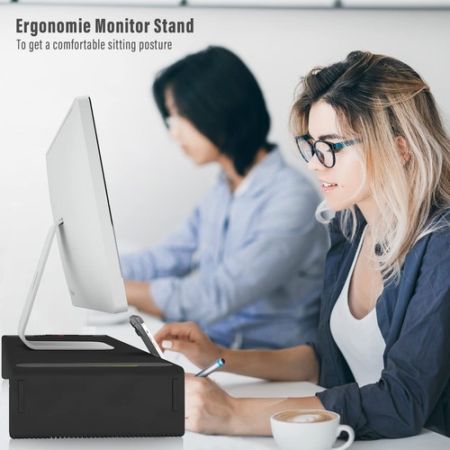 Olmaster Monitor Stand, Desktop Stand, Foldable, 3 Tier Width Adjustment, PC Mon - Afbeelding 4 van 6
