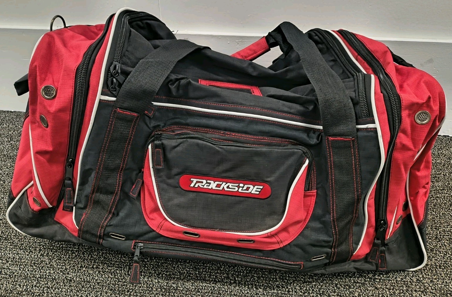 New! Trackside Gear Bag Motorcycle ATV Motorcross Black Red 
