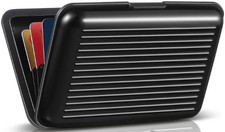 2 Pieces Credit Card Holder Slim Mini Rfid Blocking Credit Card Protector Alumin