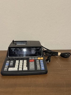 Sharp EL-2196BL 12-Digit Black Desk 2 Color Printing Calculator - ( TESTED ).